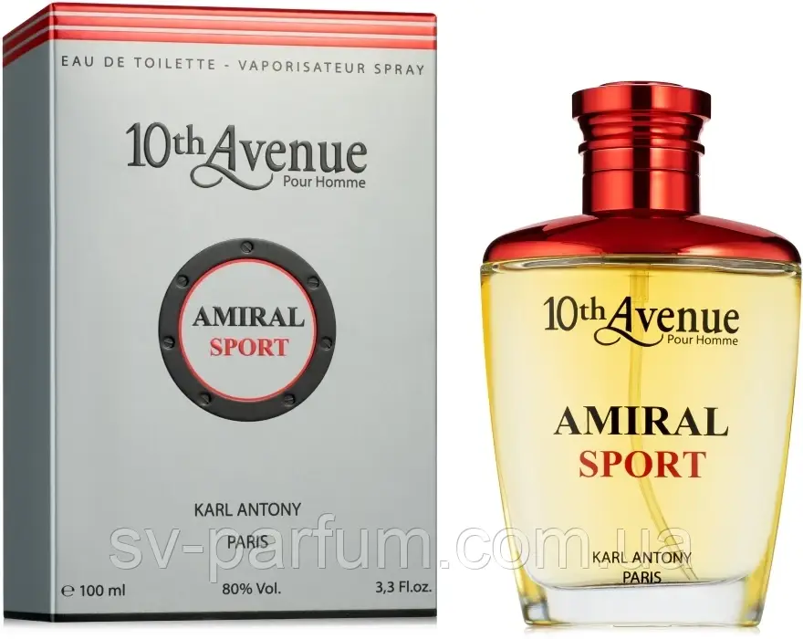 Туалетна вода чоловіча 10th Avenue Amiral Sport 100ml