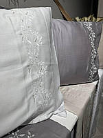 Apricitas HOME БАМБУКОВОЕ постельное белье с вышивкой ETTA WHITE евро размер 200*220см , Турция