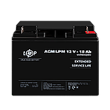 Акумулятор AGM LPM 12V - 18 Ah, фото 2