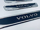 Накладки на пороги VOLVO S80 1996-2006 (хром-карбон) TAN24, фото 3