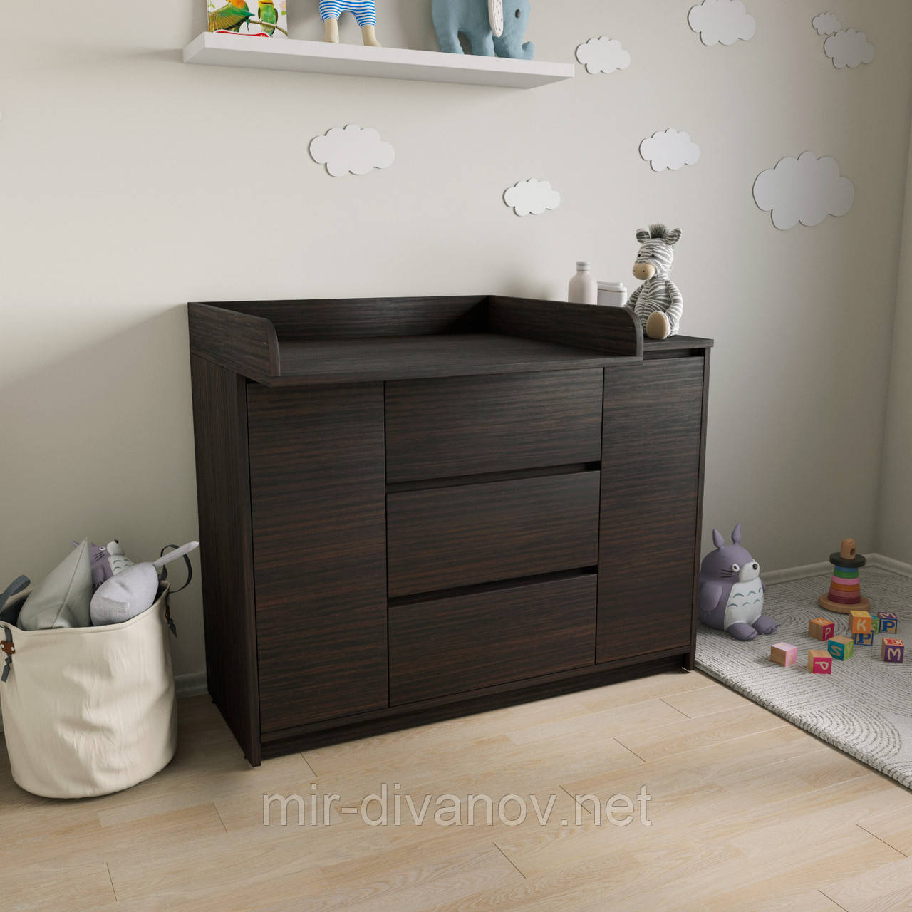 Комод пеленальний Ф3+2Д Венге, фото 1