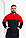 Спортивний костюм чорний з червоним весна без капюшона, чоловічий спортивний костюм весна літо осінь, фото 4