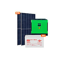 Солнечная электростанция (СЭС) Стандарт GRID 5kW АКБ 4.8kWh Gel 100 Ah