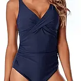Жіночий суцільний купальник з глибоким вирізом, фото 8