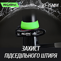 Резиновое кольцо на подседельный штырь 30-35mm, RISK RA138 пыльник силиконовый на подсидел зеленый