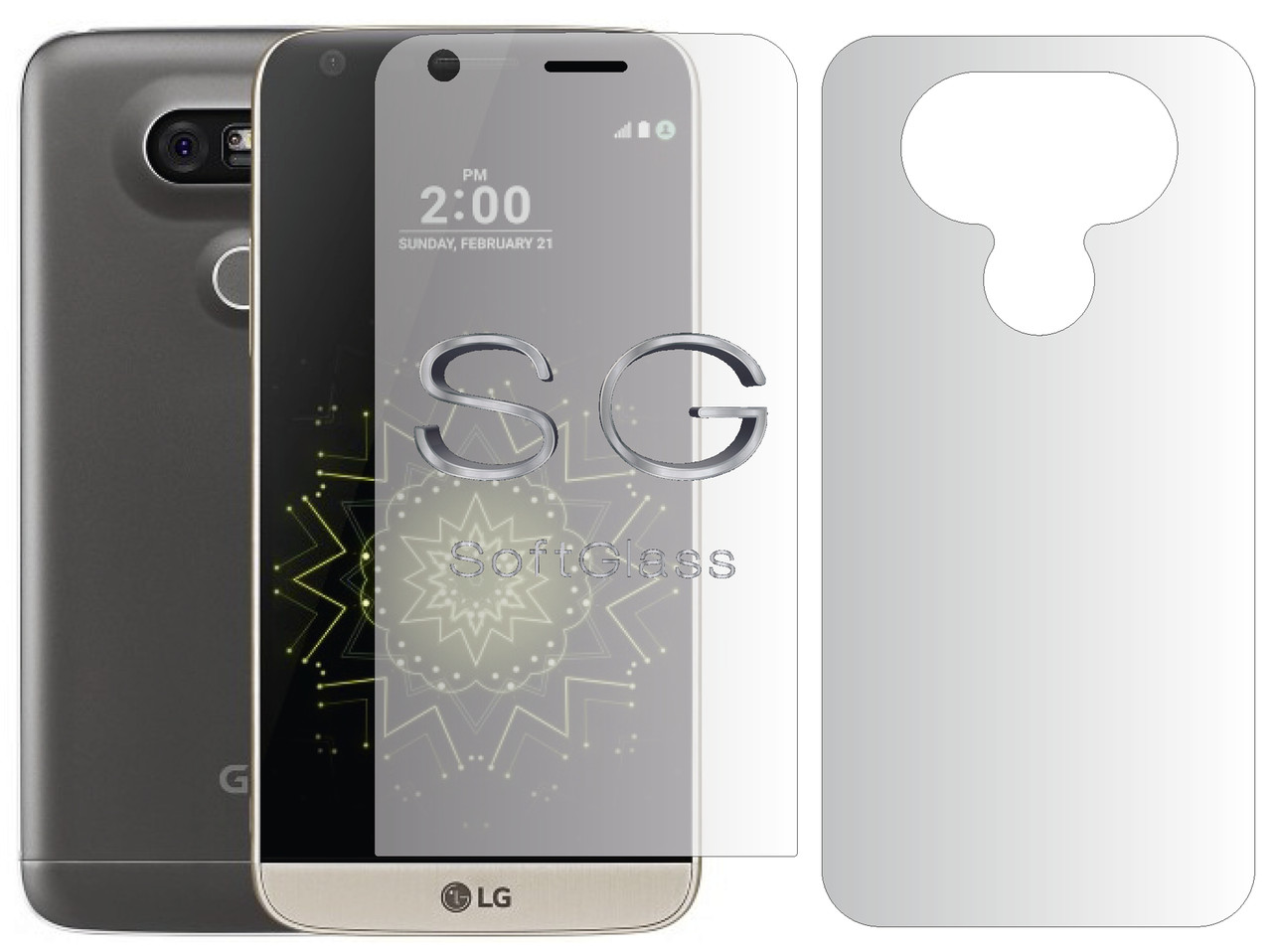 М'яке скло LG G5 Комплект: Передня та Задня панелі поліуретанове SoftGlass