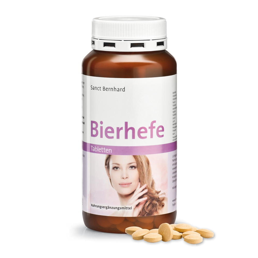 Пивні дріжджі "Bierhefe" з вітамінами групи В та амінокислотами для чистої та здорової шкіри, Німеччина, 400 шт.