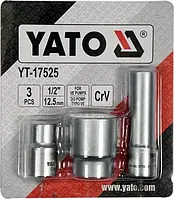 Набір головок для обслуговування ПНВТ. Yato (YT-17525) 3 шт