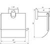 Тримач для туалетного паперу Globus Lux BS8410 чорний матовий, з кришкою, нержавійка SUS304, фото 2