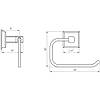 Тримач туалетного паперу TOPAZ TКВ 9916-BL чорний матовий, без кришки, латунь, фото 2