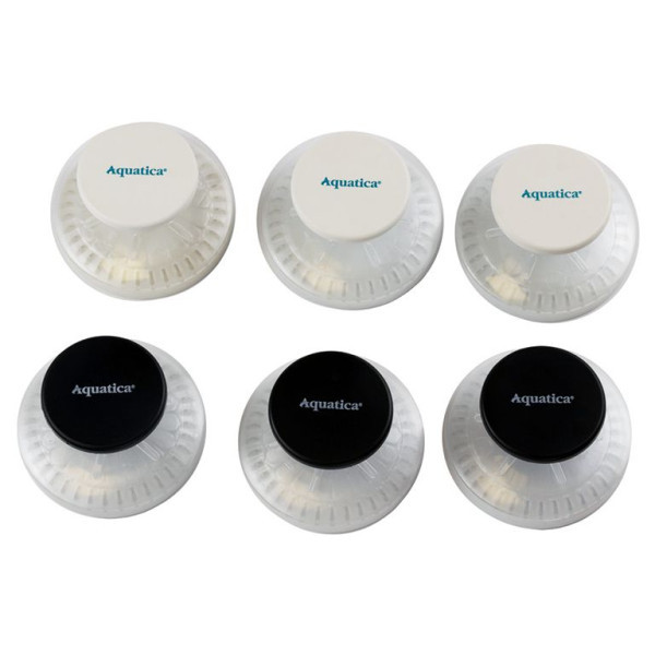 Гачки на вакуумних присосках s42 Ø40×40мм чорний/білий 6шт Aquatica 9784282, фото 1