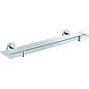 Полиця Perfect Sanitary Appliances SP 8127 одинарна з бортом, скло мат, латунь, фото 3
