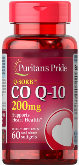 Коензім Co-10 200 mg (Q-SORB) 60 Softgels