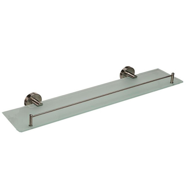 Полиця Globus Lux SS 8427 скло матове з бортом, нержавійка SUS304