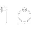 Тримач для рушників Globus Lux SS 8407 SUS304 кільце, нержавійка SUS304, фото 2