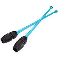 Булавы для художественной гимнастики Zelart C-0964 цвет голубой-черный lb