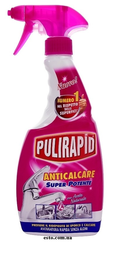 Засіб проти вапняного нальоту з натуральним оцтом Pulirapid Anticalcare Aceto 500 мл