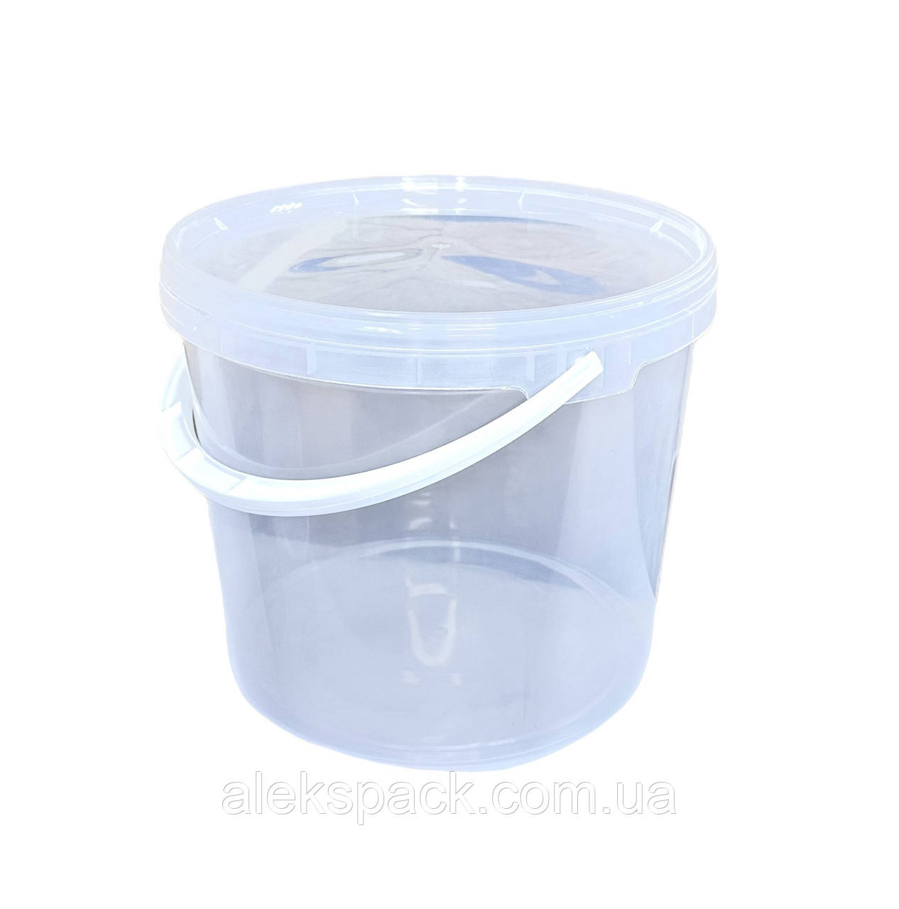 Відро 5 л прозоре з прозорою кришкою (60), фото 1