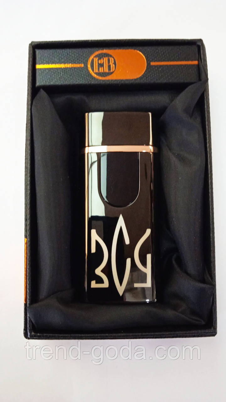 Електрична usb запальничка із зарядкою + Газ Електронна сенсорна USB запальничказ Українською символікою ЗСУ