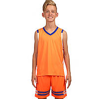 Форма баскетбольная детская Lingo LD-8019T размер 4XS цвет оранжевый-синий lb