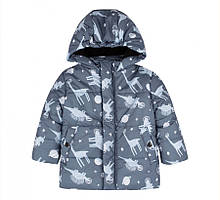Куртка зимова для хлопчика Бембі КТ296 сіра 80