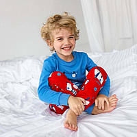 Пижама из интерлока для мальчика Бемби ПЖ53 синяя с красным 98
