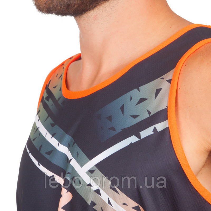 Форма для легкой атлетики мужская LIDONG LD-8309 размер L цвет черный-оранжевый lb - фото 3 - id-p2145157137