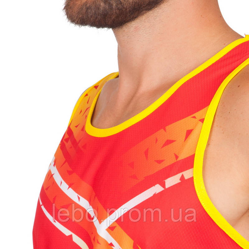 Форма для легкой атлетики мужская LIDONG LD-8309 размер L цвет черный-оранжевый lb - фото 7 - id-p2145157137