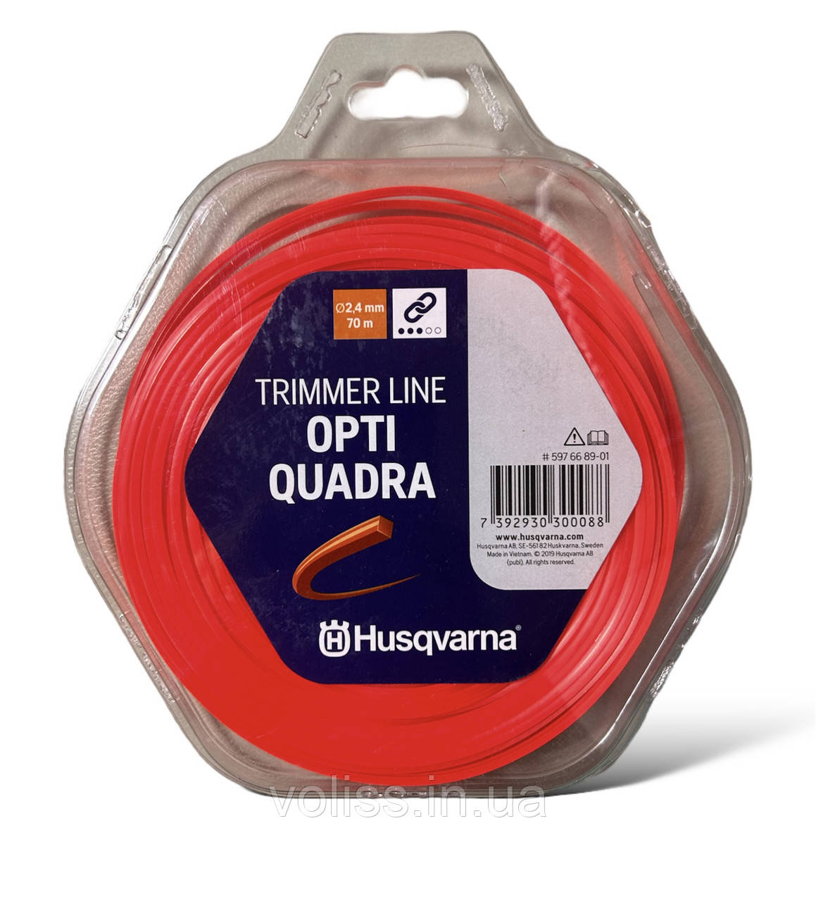 Ліска для мотокоси (корд) квадратна Husqvarna Opti Quadra 2,4мм 70м
