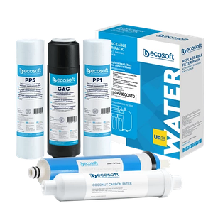 Комплект Standard з 5 картриджів Ecosoft для фільтра зворотного осмосу без мінералізатора (CPV5POST50GPD)