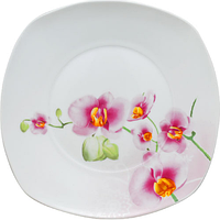 Тарелка столовая мелкая "Орхидея" квадратная 25см ch