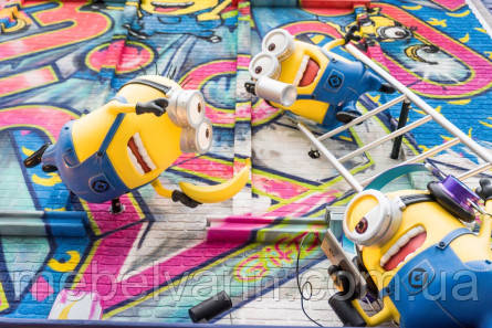 Фотообої Chameleon міньйони на стіні 100х100 см, фото 1