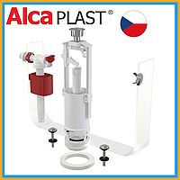 Арматура для змивного бачка AlclaPlast зі стоп кнопкою та клапаном бічного подавання води SA2000-1/2 CHROM