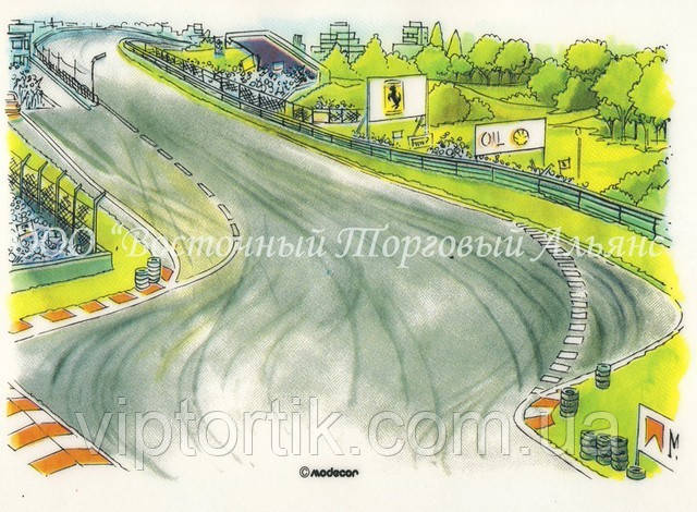 Вафельні картинки Modeсor — Перегонова траса 20х30 см