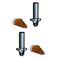 Набір з 2-х фрез по дереву кромочна колевочна з підшипником, хвостовік 8 мм
