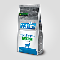 Сухой диетический корм Vet Life Hypoallergenic для собак при пищевой аллергии с рыбой и яйцами, 2 кг