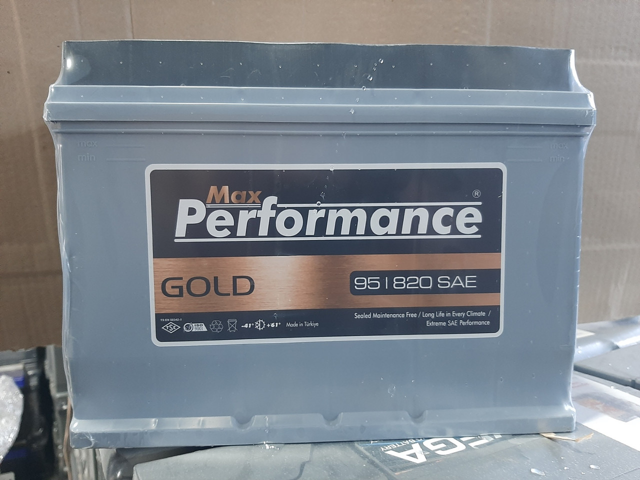 Аккумулятор MAX PERFORMANCE GOLD Jp 6СТ- 95Ah 820A L Автомобильный АКБ Кислотный Турция НДС