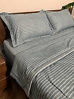 Комплект постельного белья Koloco летний с одеялом Евро (108307) Серый в полоску