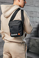 Мужская тканевая вместительная сумка барсетка через плечо reebok, Спортивная фирменная сумка-мессенджер