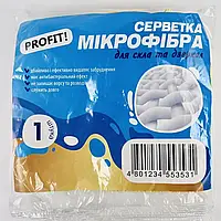 Салфетка для стекла , зеркала Profit (микрофибра) (Серветка для скла, дзеркала - мікрофібра)