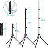 Комплекти світлодіодних ламп Obeamiu 2500-8500K для фотозйомки , штатив 160 см , регулюванням яскравості ( 2 шт.), фото 2