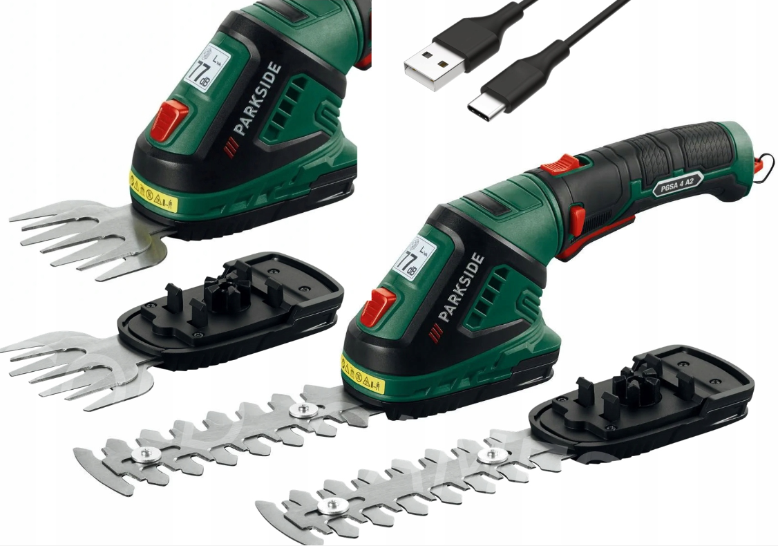 Акумуляторний ручний кущоріз триммер 2в1 для трави ел. ножиці - Parkside PGSA 4 A2 Німеччина, фото 1