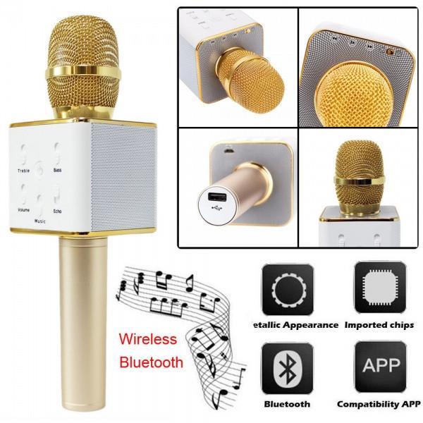 Портативний бездротовий Караоке Мікрофон Bluetooth Q7 у ЧЕХЛЕ