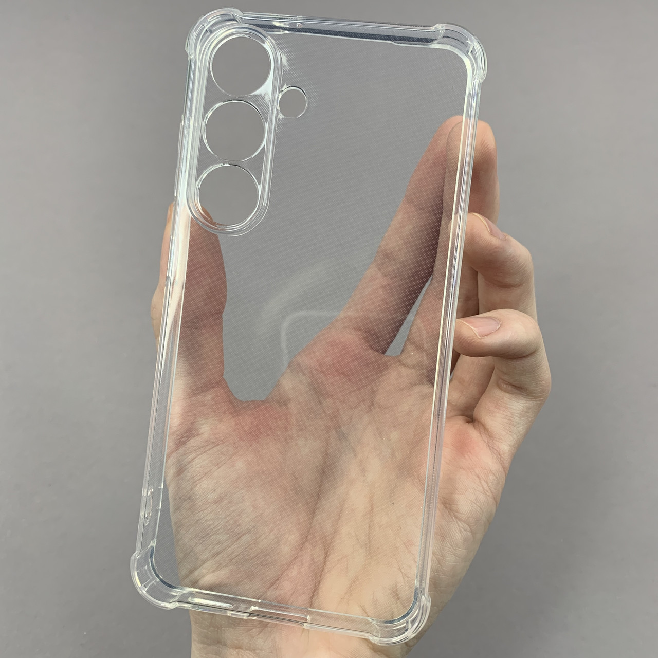 Чохол для Samsung Galaxy S24 силіконовий з бронею кутами чохол на телефон самсунг с24 прозорий ttp