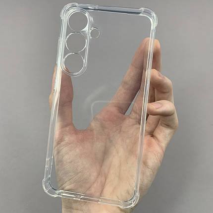 Чохол для Samsung Galaxy S24 силіконовий з бронею кутами чохол на телефон самсунг с24 прозорий ttp, фото 1