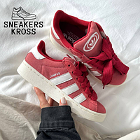 Женские кроссовки Adidas Campus 00s Red White, Кроссовки Адидас Кампус, Originals campus 00s cloud