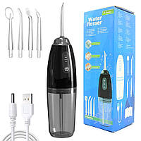 Ирригатор для полости рта, USB + 4 насадки WATER FLOSSER / Ирригатор беспроводной / Ирригатор для чистки зубов