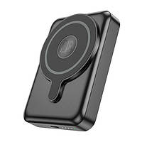Умб портативное зарядное устройство Power Bank (10000mah) Hoco Q11 20W Magsafe Black, Внешний аккумулятор