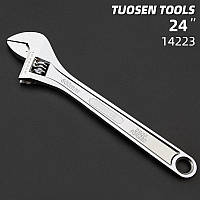 Большой разводной ключ 24'' дюйма Tuosen Tools 14223, максимальный размер захвата - 70 мм