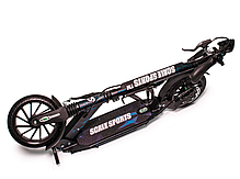 Двоколісний складаний самокат "SCALE SPORTS SS-30 1192181876" дискові гальма і лід ліхтарик (Чорно-синій) 7+, фото 5